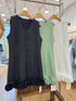 Ladies Sleeveless V-Neckline Classic Rose Decor Mini Dress
